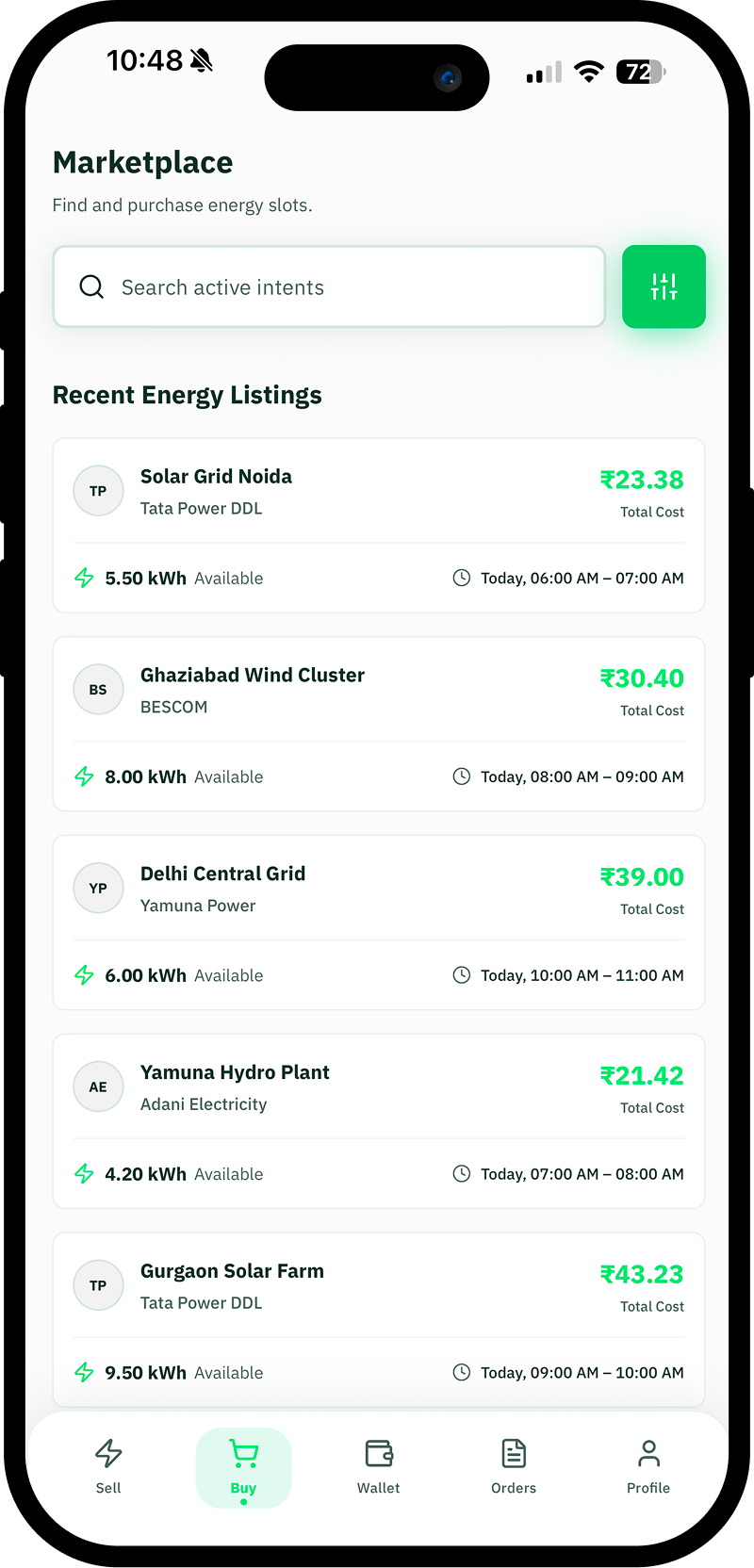 Aatral Buyer Screen 1