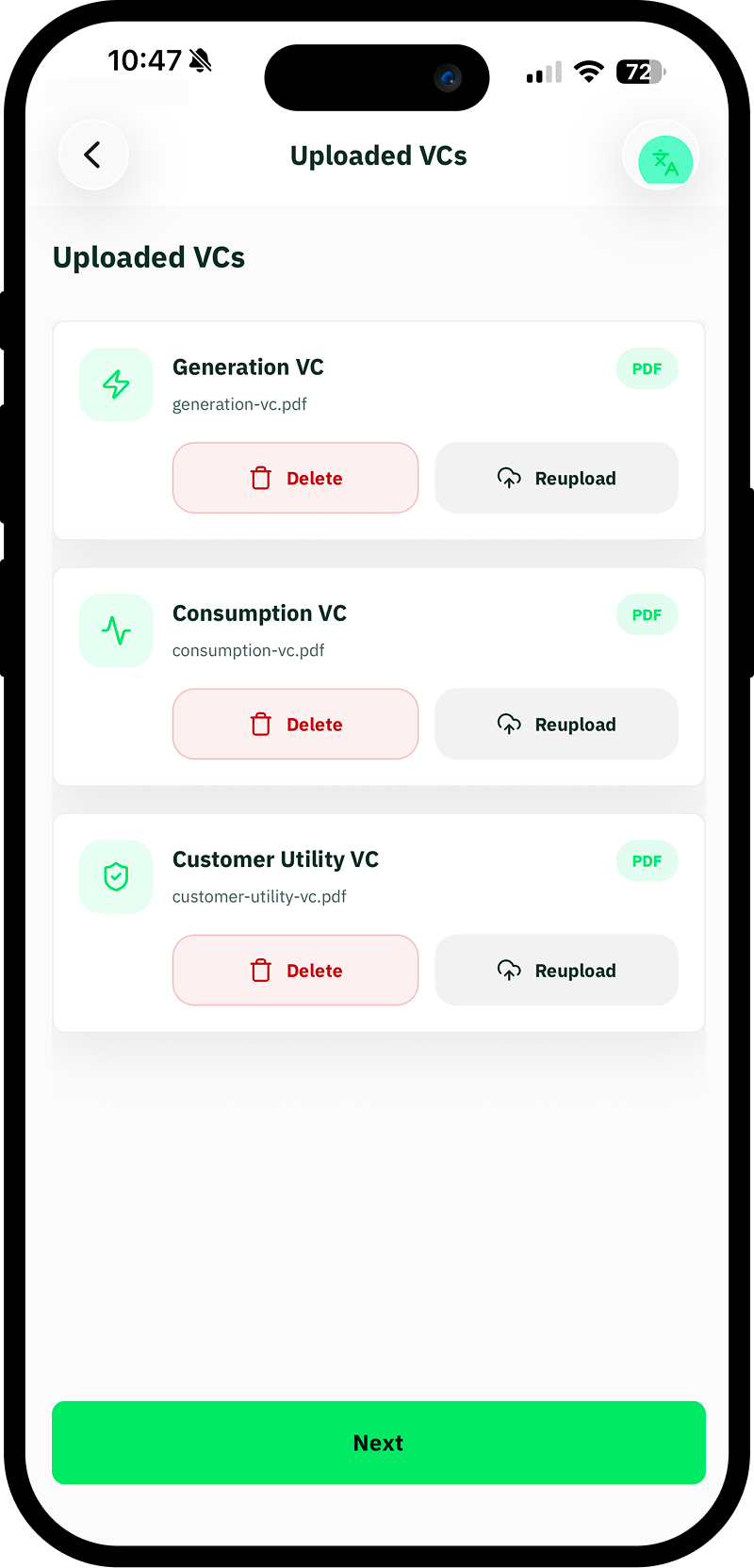 Aatral Onboarding Screen